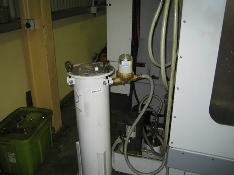 A Magnom Clear unit on the coolant system of a machine tool